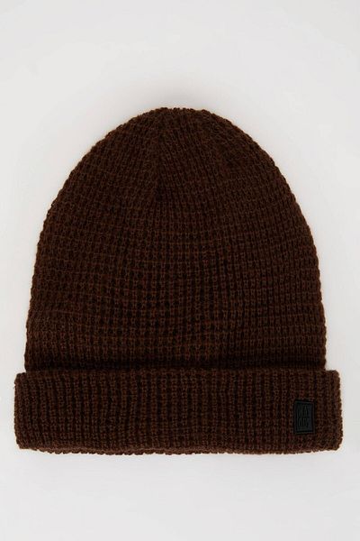 DeFacto Men's Label Printed Beanie with Fleece Inside C7140Ax24Wn