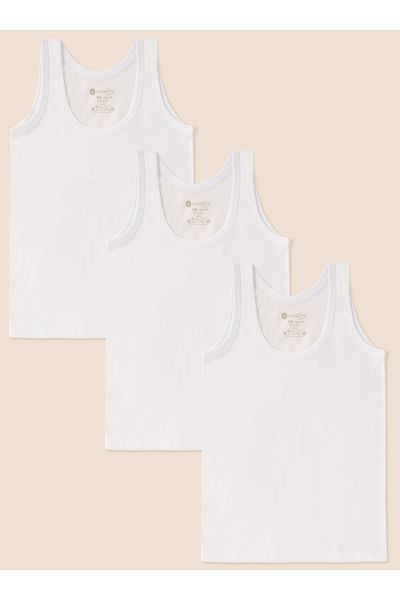 natuline Boy's Organic Cotton Combed Cotton 2-Piece Undershirt 2001