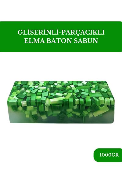 bermark Glycerin Apple Particle Gel Baton Soap 1000 Gr - Intense Fragrance, Moisturizing Effect