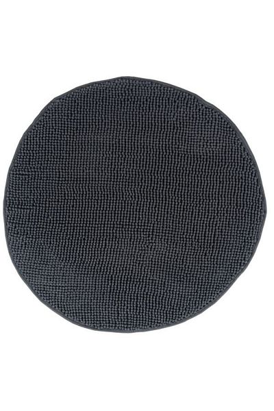 JOTTA Covor baie rotund 80cm, gri inchis, Fringe