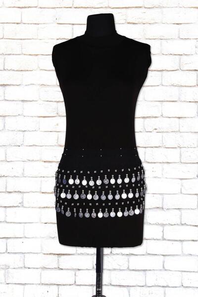 Armelit Şakira Kemeri Kına Roman Oryantal Üçgen Gümüş Paralı