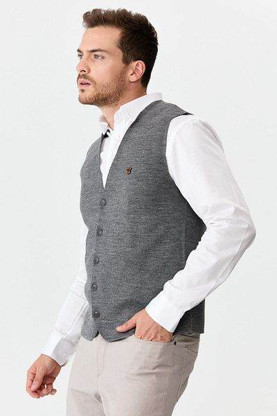 Desen Triko Tricotaje fine pentru bărbați Vestă simplă O.smoked