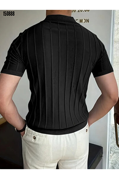 JANES Ανδρική κοντομάνικη μπλούζα με γιακά μπροστά με κουμπιά