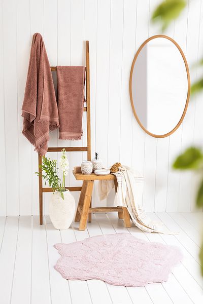 İrya Covoraș de baie Rosalinda 100% bumbac roz 90x90