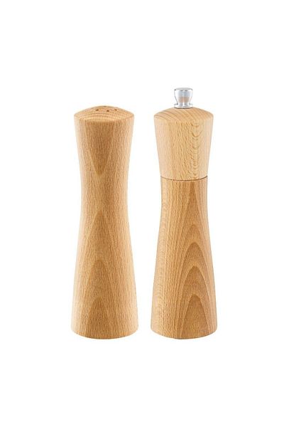 Ambition 2-piece set, 15cm pepper mill and salt shaker, brown wood, Duett