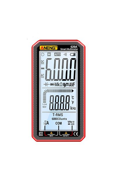 ANENG Aneng 620A True RMS Digital Multimeter, Display, Frequency Test, NCV, 4.77 inch Screen, Temp Sensors