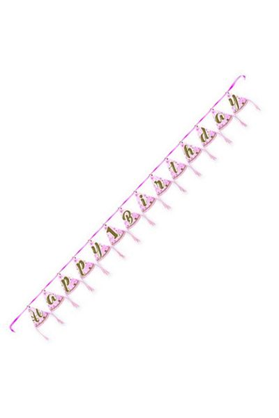 Hayaller Dükkanı Flama 1Yukiith Birthday Banner Set Kwhel Colorful