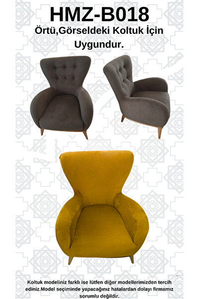 Akbal Home İtalyan Nubuk HMZ-B018 Kalıp Berjer Koltuk Örtüsü
