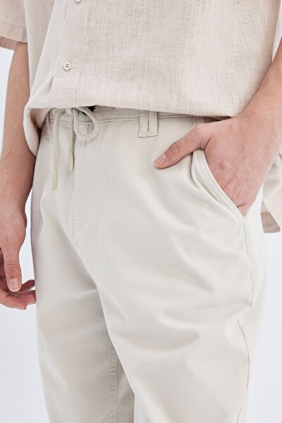 DeFacto %100 Pamuk Regular Fit Düz Paça Gabardin Bermuda Şort C5397AX24SM