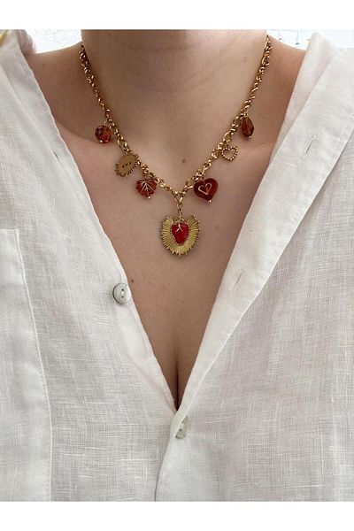 CHARMLUCKY Steel Charm Necklace