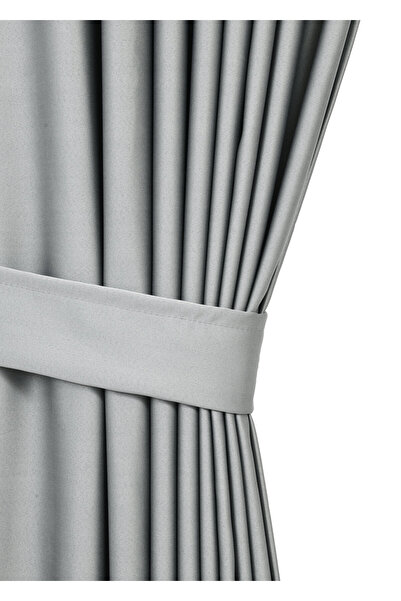 cheap's home Blackout Işık Geçirmez Fon Perde Pilesiz Ekstraforlu Yüksek Kaliteli Karartma Güneşlik (AÇIK GRİ)