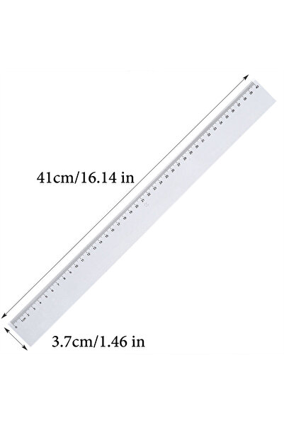 Choice مسطرة مستقيمة شفافة 40 سم، 20 سم، 30 سم، 40 سم، 50 سم، قياس رسم رياضيات عالي الدقة، أدوات مكتبية