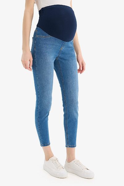 DeFacto Skinny Fit, zerrissene Details, hohe Taille, gerades Bein, lange Umstandshose X2068AZ24SP