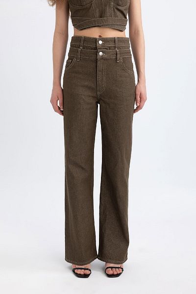 DeFacto High Waist Afra X 90S Wide Leg Jeans - C4771Ax24Sp