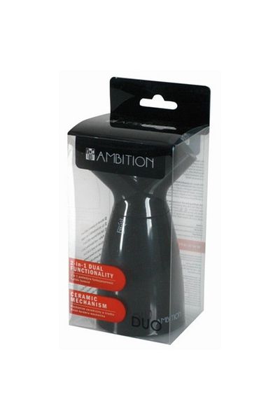 Ambition Rasnita piper si sare 2 in 1, negru, Duo