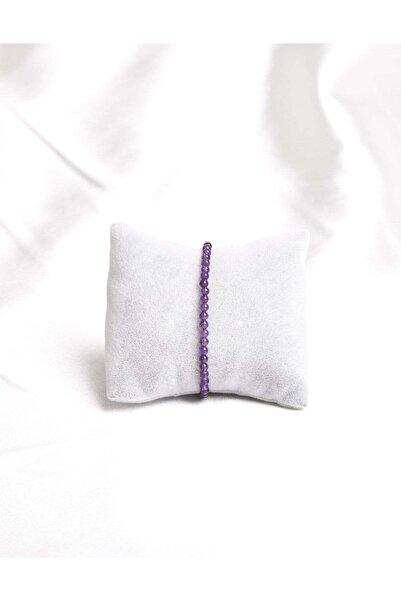 Safnaturel Ametist Doğal Taş Bileklik 4 Mm