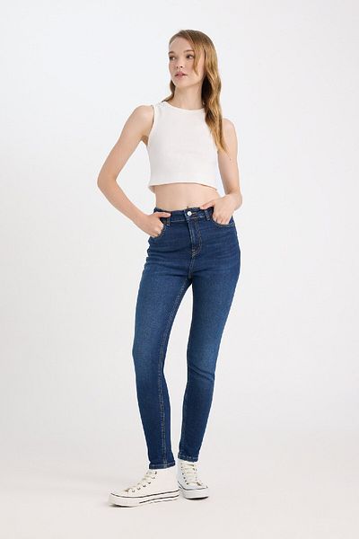DeFacto Pantaloni skinny cu talie înaltă până la gleznă C7612AX24CW