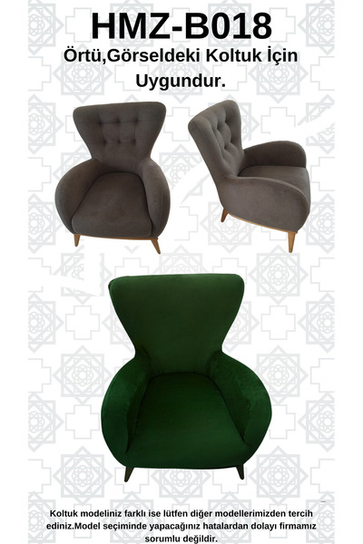 Akbal Home İtalyan Nubuk HMZ-B018 Kalıp Berjer Koltuk Örtüsü
