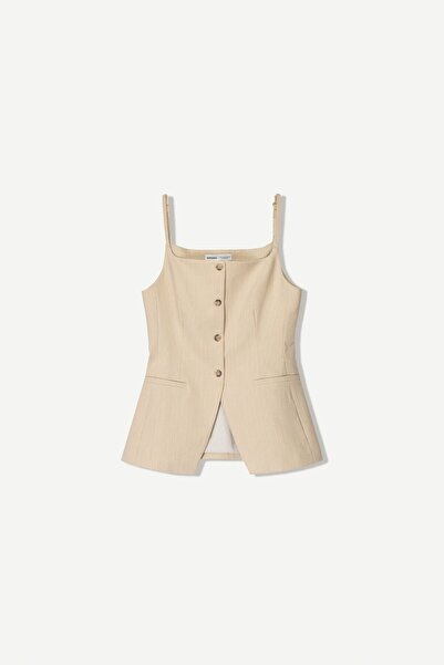 Bershka Kare yaka uzun yelek