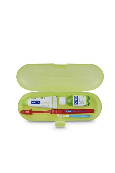 vitis Kit Ortho 30ml Mouthwash 15ml Paste Toothbrush Interprox Plus Conic Interdental Brush
