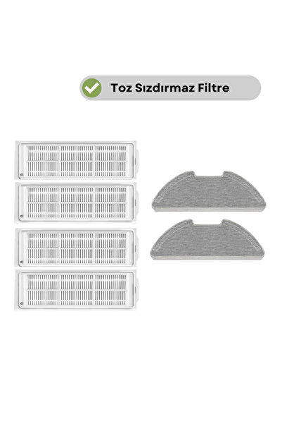 robotyedek Xiaomi Mop 2 Pro - Set de filtre de înlocuire compatibile, 6 piese...