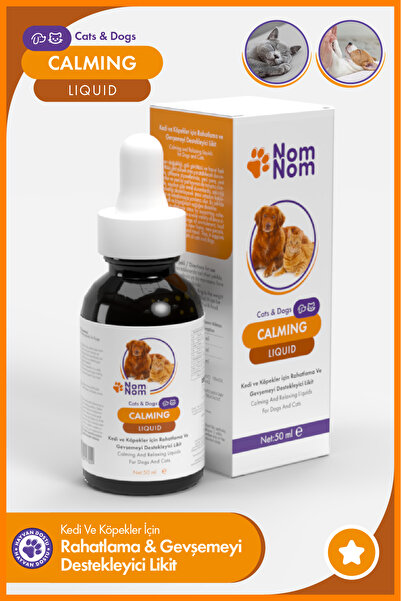 NomNom Kedi ve Köpek Calming Liquid 50 ml – Anti-Stress Damla, Sakinleştirici...