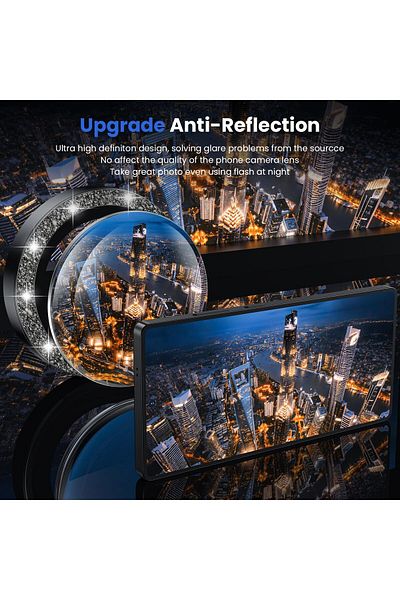 AWH Camera Lens Protector for Samsung Galaxy S25 Ultra, 9H Shatterproof Glass