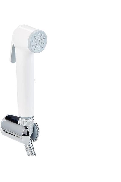 Grohe Grohe complete white bidet with silver braided handle