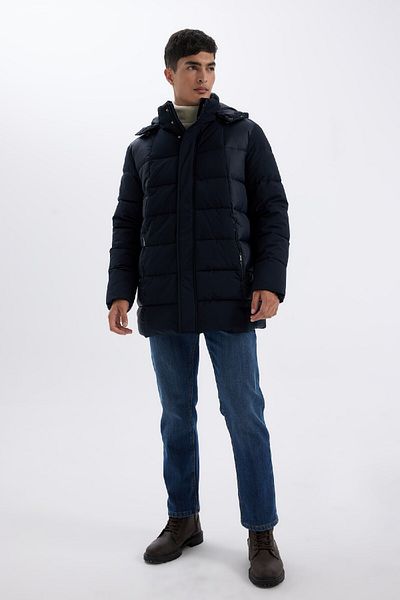 DeFacto Parka z kapturem Slim Fit Slim Fit z półpodszewką C5712Ax24Wn