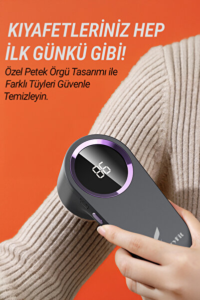 VERYFİT Şarjlı Tüy Toplayıcı Tüy Temizleme Makinesi Ekstra 2 Adet Yedek Bıçak...