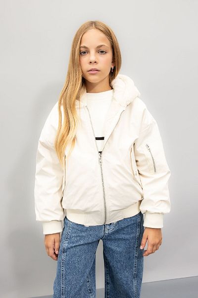 DeFacto Ecru Girl's Coat - C5339A8/Er99