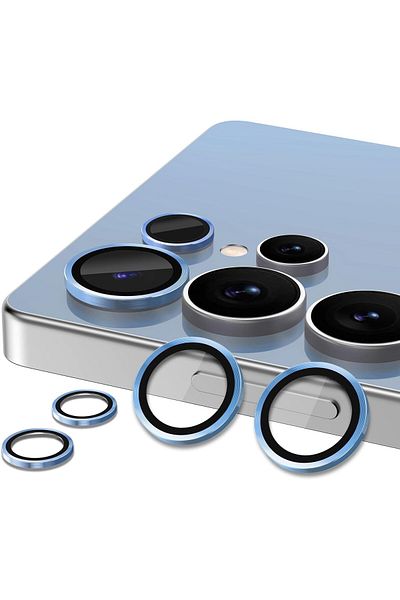 AWH Samsung Galaxy S25 Ultra Camera Lens Protector, Metal Ring Glass Cover, HD Clear