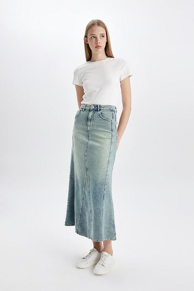 DeFacto Fustă Jean Long Fit C5534AX24SM