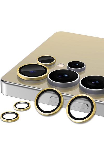 AWH Samsung Galaxy S25 Ultra Camera Lens Protector, Metal Ring Glass Cover, HD Clear