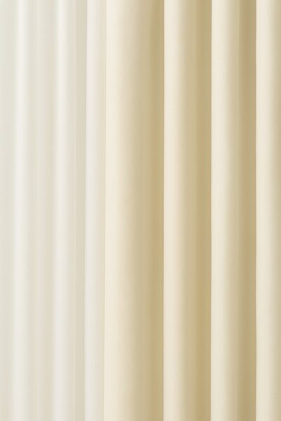 Cortibo Barcelona Velvet Textured Background Curtain Cream (No Pleats)