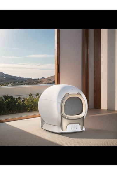 Whiskers & Wags Whiskers & Wag Self-Cleaning Automatic Cat Litter Box 65L Extra Large, App-Controlled, Odor Removal