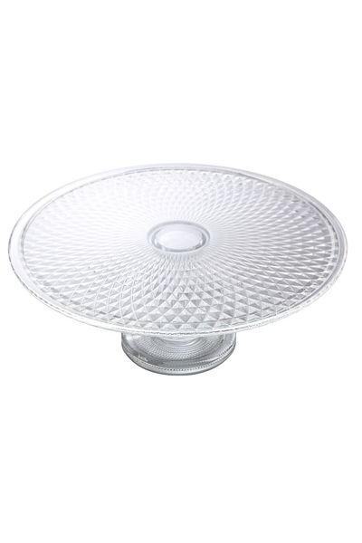 Domotti Platou sticla cu talpa 36cm, Cristal