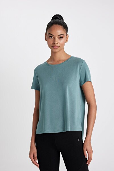 DeFacto Fit Modal Crew Neck - Αθλητικό κοντομάνικο μπλουζάκι C0193ax24sm