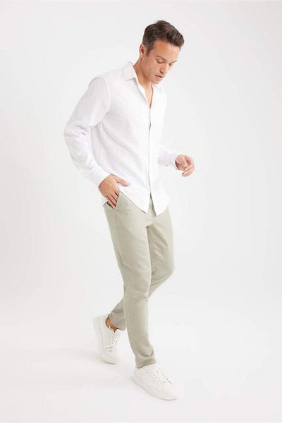DeFacto New Season Summer Jogger Linen Straight Leg Trousers