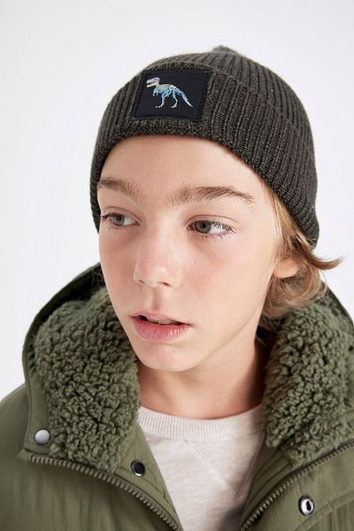 DeFacto Boy's Printed Knitwear Beret C8583A824Wn