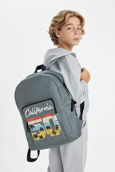 DeFacto Unisex dětský školní batoh Oxford s potiskem C5541A8Ns
