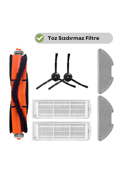 robotyedek Xiaomi Mop 2 Pro Black - Set de 7 piese compatibile de perii și fi...