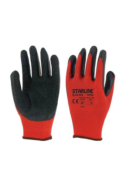 Starline E-45 Latex Coated Serrated Work Gloves High Grip Durable and Comfortable Use