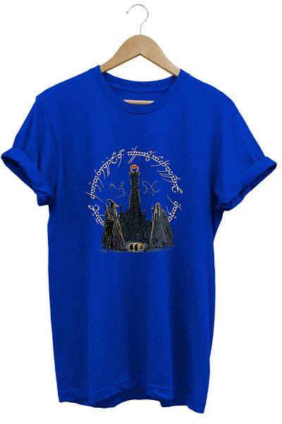 remonz Lotr Lord of the Rings Gandalf Saruman Characters τυπωμένο 100% βαμβακερό κανονικό μπλουζάκι
