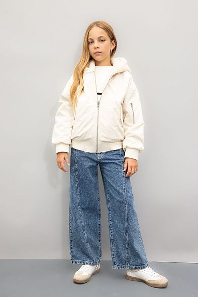 DeFacto Ecru Girl's Coat - C5339A8/Er99