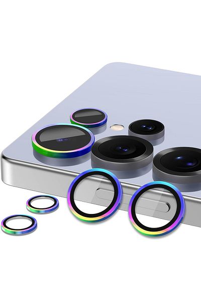 AWH Samsung Galaxy S25 Ultra Camera Lens Protector, Metal Ring Glass Cover, HD Clear