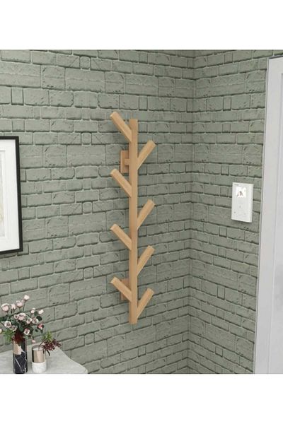 PARMELAS Wall Mounted Wooden Clothes Hanger Coat Rack Hanger Decorative Hanger Hanger Natural Clothes Hanger