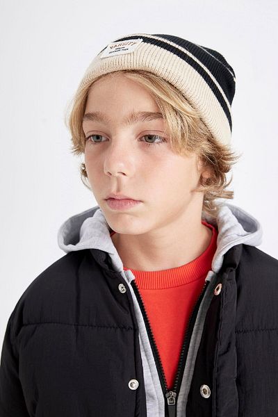 DeFacto Boy's Striped Knitwear Beret C8589A824Wn