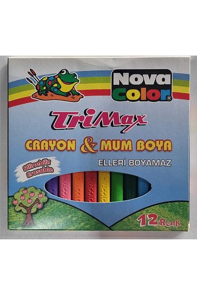 Nova Color 12 Colors Trimax Crayon and Crayon