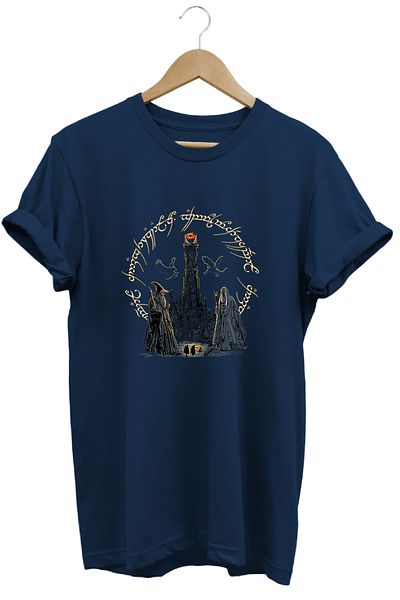 remonz Lotr Lord of the Rings Gandalf Saruman Characters τυπωμένο 100% βαμβακερό κανονικό μπλουζάκι